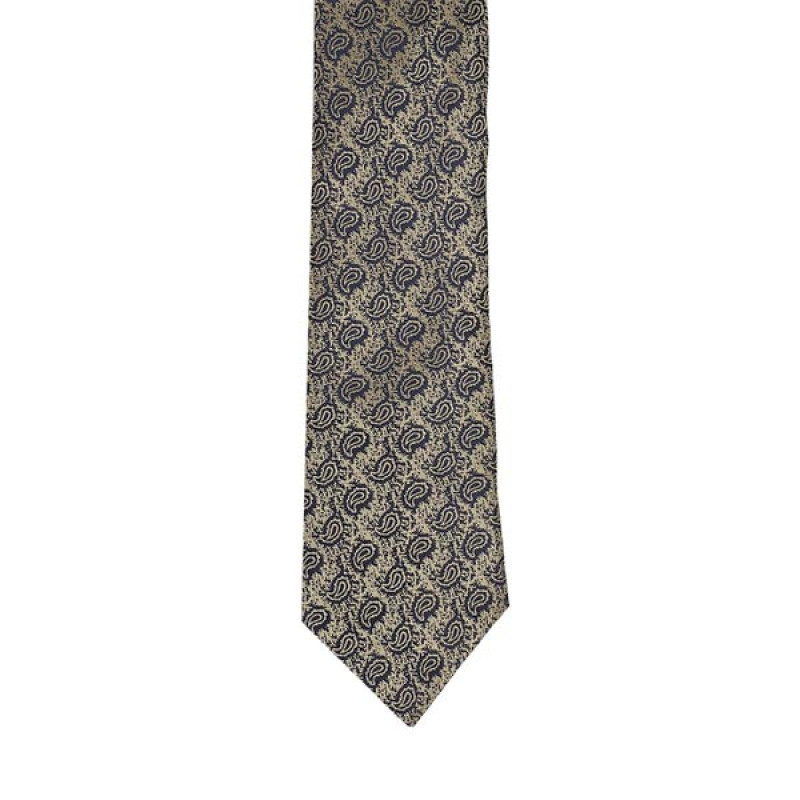 Men Blue & Brown Paisley Printed Accessory
